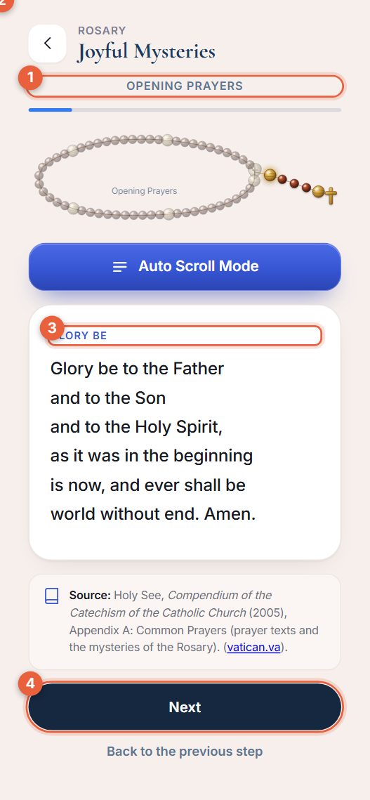 Guided Rosary with a Hail Mary counter