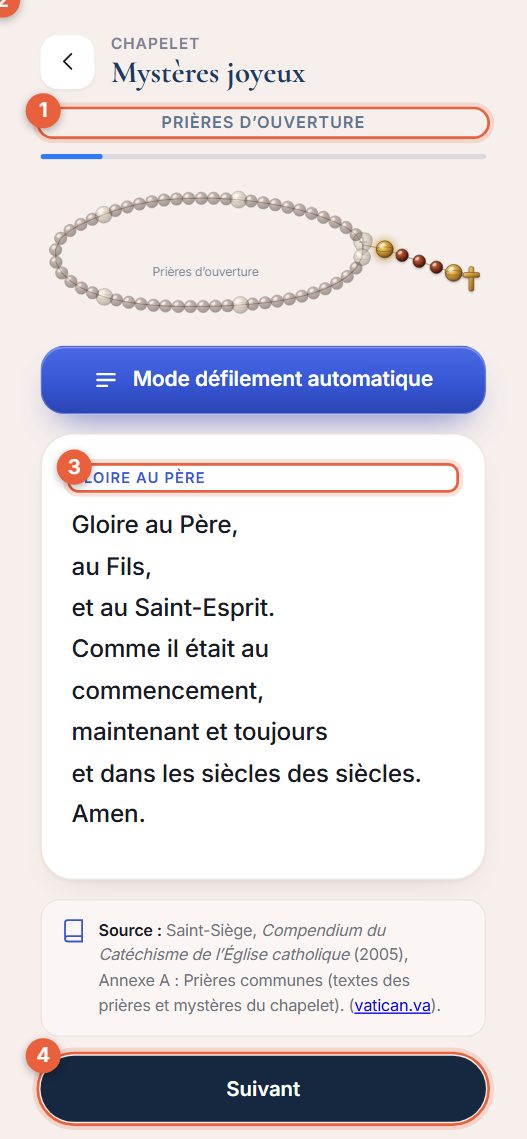Chapelet guidé avec compteur de Je vous salue Marie