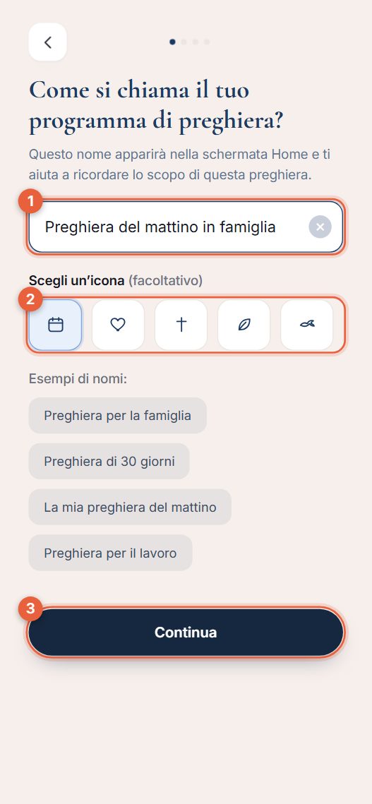 Passo 1: dai un nome al programma