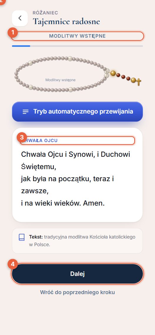 Różaniec prowadzony z licznikiem Zdrowaś Maryjo