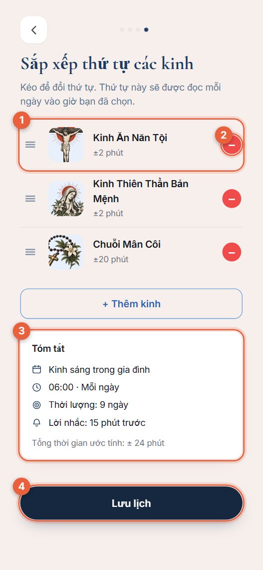 Bước 4: sắp xếp thứ tự và lưu
